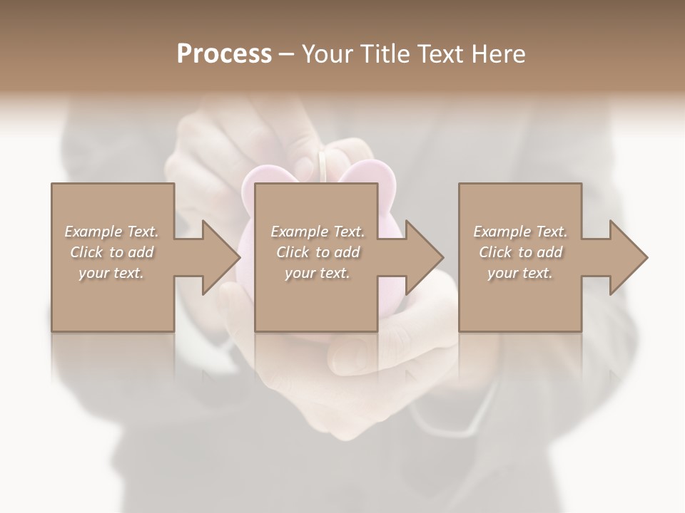 Fingers Put Coin PowerPoint Template