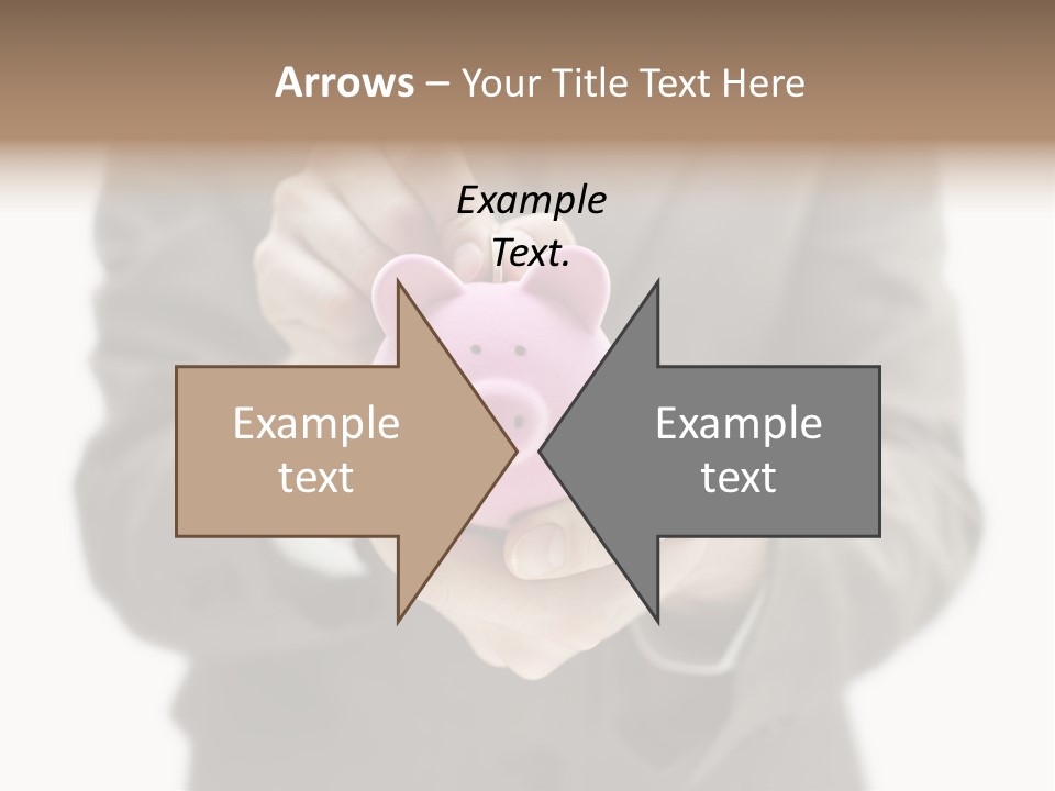 Fingers Put Coin PowerPoint Template