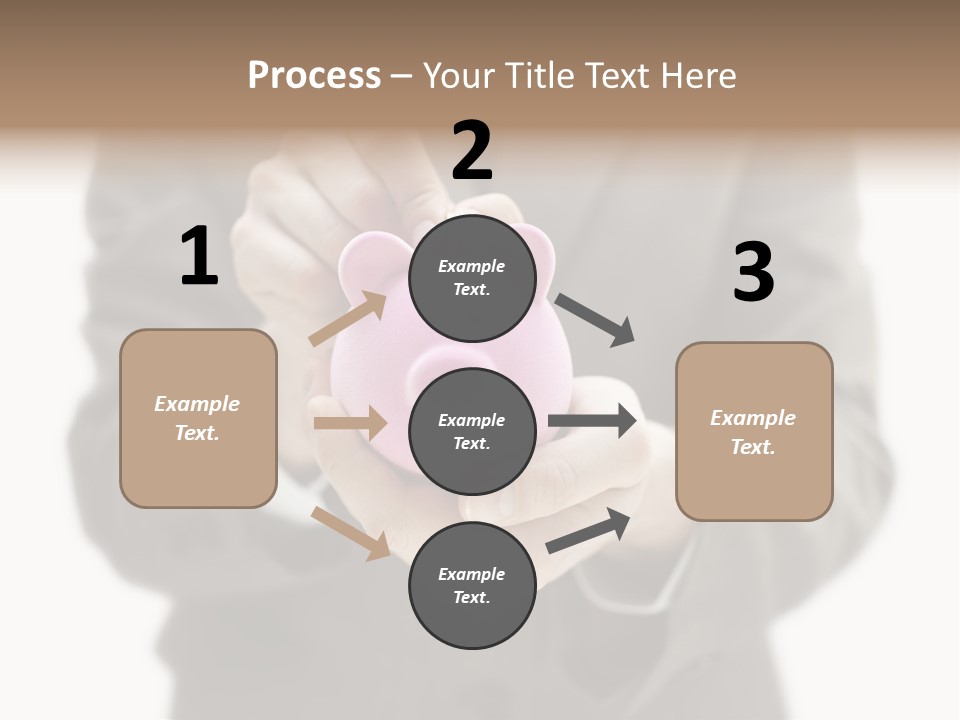 Fingers Put Coin PowerPoint Template