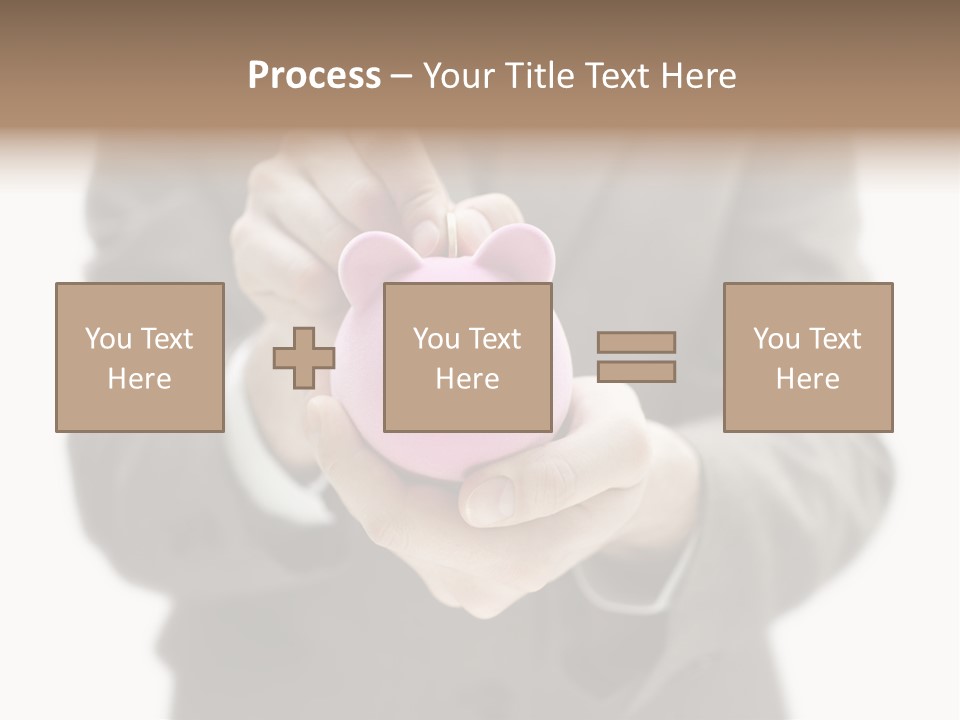 Fingers Put Coin PowerPoint Template