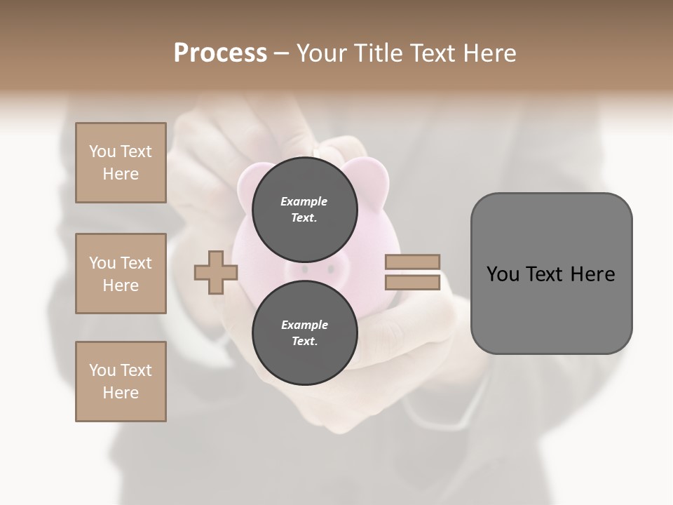 Fingers Put Coin PowerPoint Template