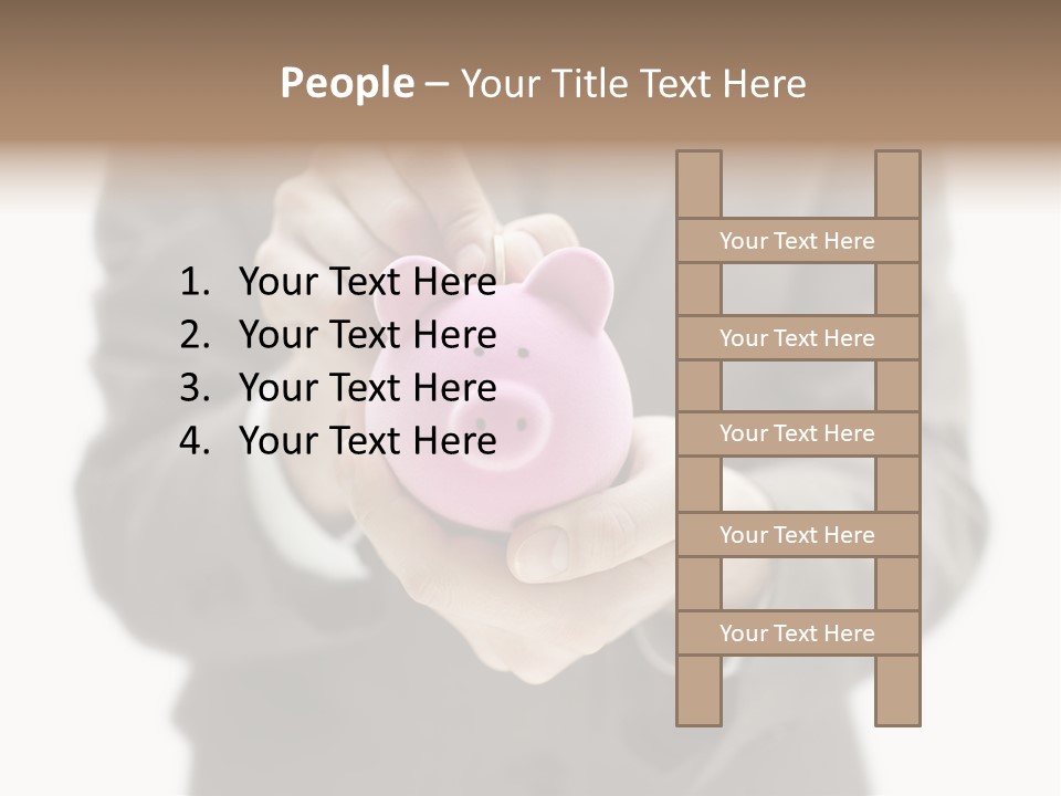 Fingers Put Coin PowerPoint Template