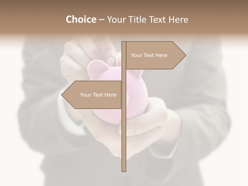 Fingers Put Coin PowerPoint Template