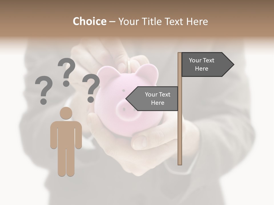 Fingers Put Coin PowerPoint Template