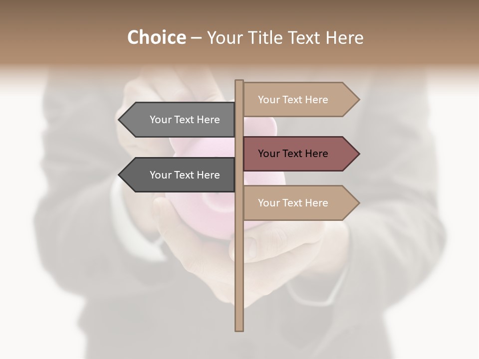 Fingers Put Coin PowerPoint Template