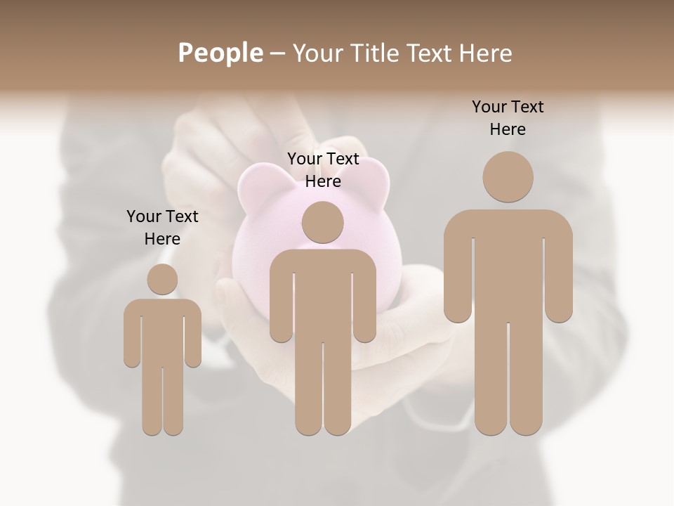 Fingers Put Coin PowerPoint Template