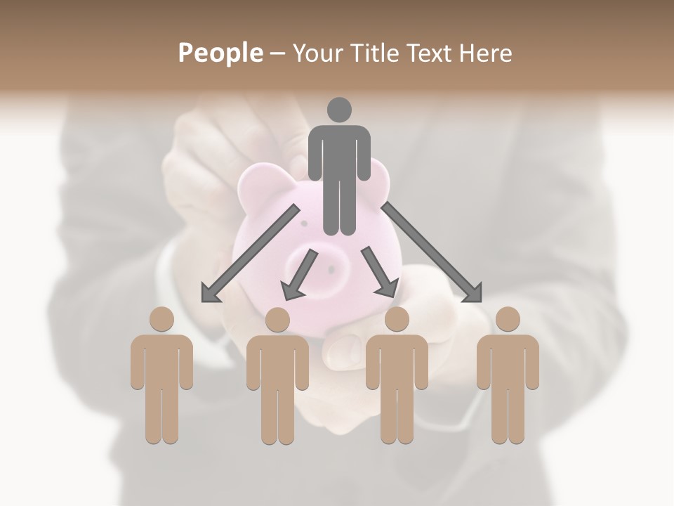 Fingers Put Coin PowerPoint Template