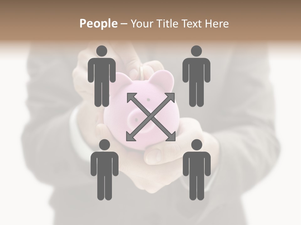 Fingers Put Coin PowerPoint Template