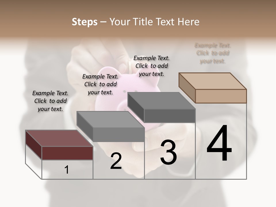 Fingers Put Coin PowerPoint Template