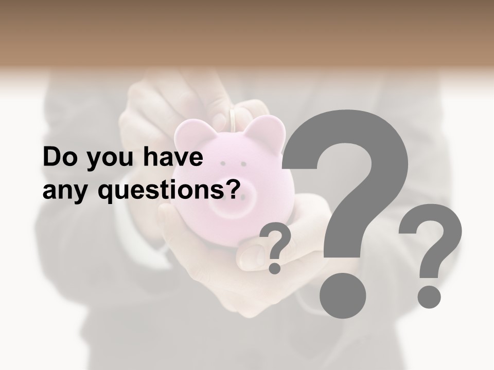 Fingers Put Coin PowerPoint Template