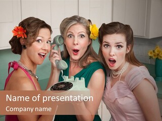 Retro Housewife Surprise PowerPoint Template