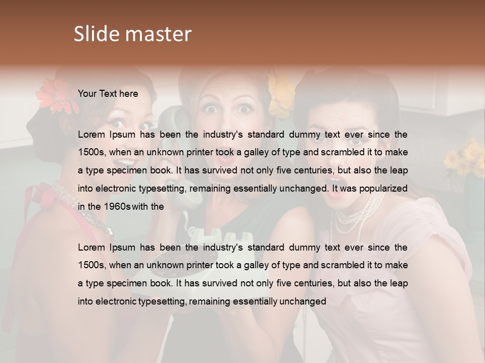 Retro Housewife Surprise PowerPoint Template