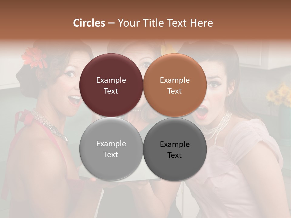 Retro Housewife Surprise PowerPoint Template