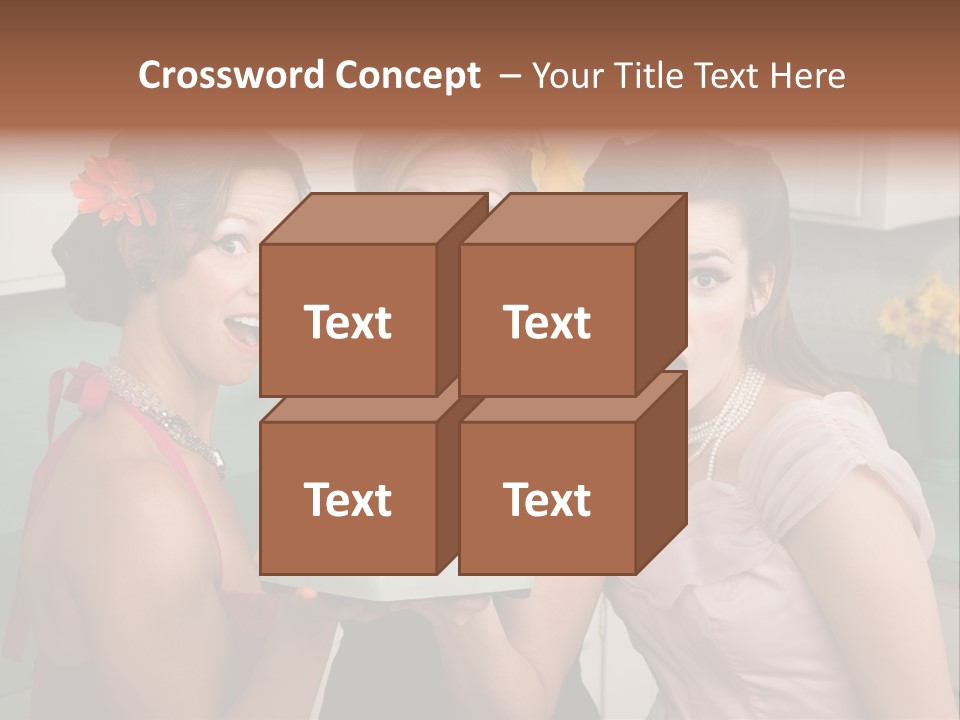 Retro Housewife Surprise PowerPoint Template