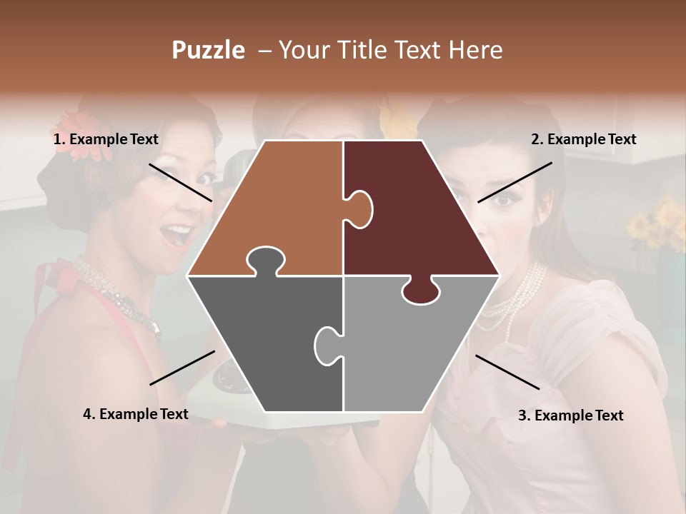 Retro Housewife Surprise PowerPoint Template