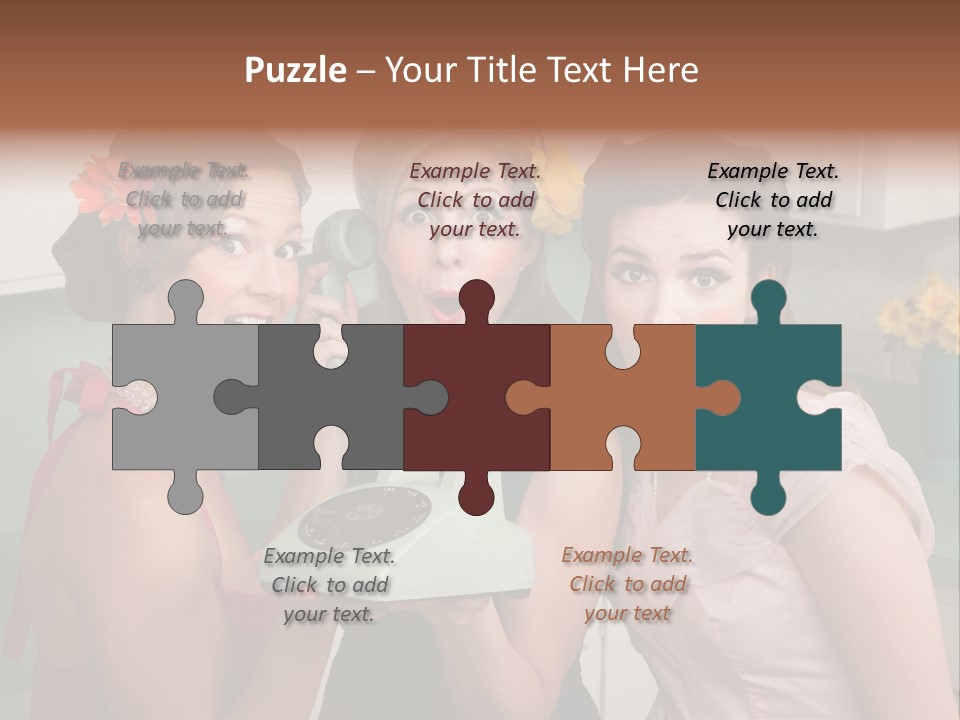 Retro Housewife Surprise PowerPoint Template