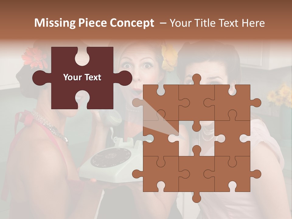 Retro Housewife Surprise PowerPoint Template