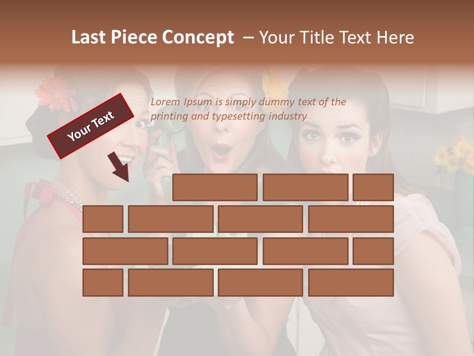 Retro Housewife Surprise PowerPoint Template