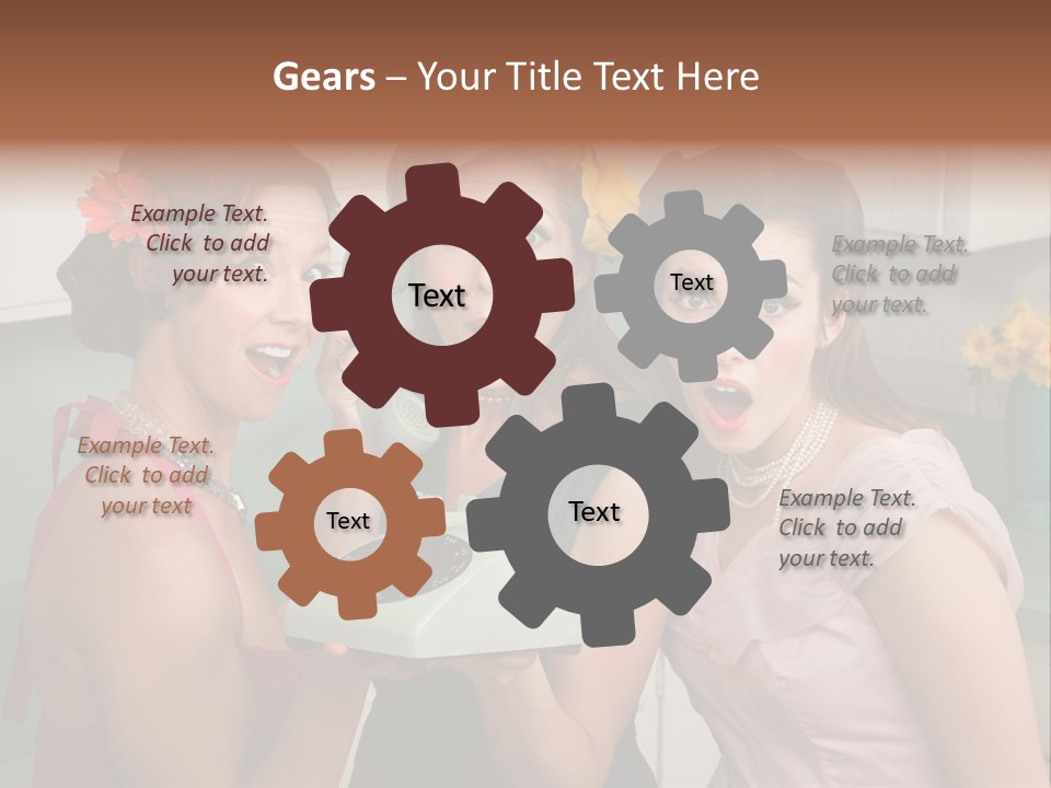 Retro Housewife Surprise PowerPoint Template