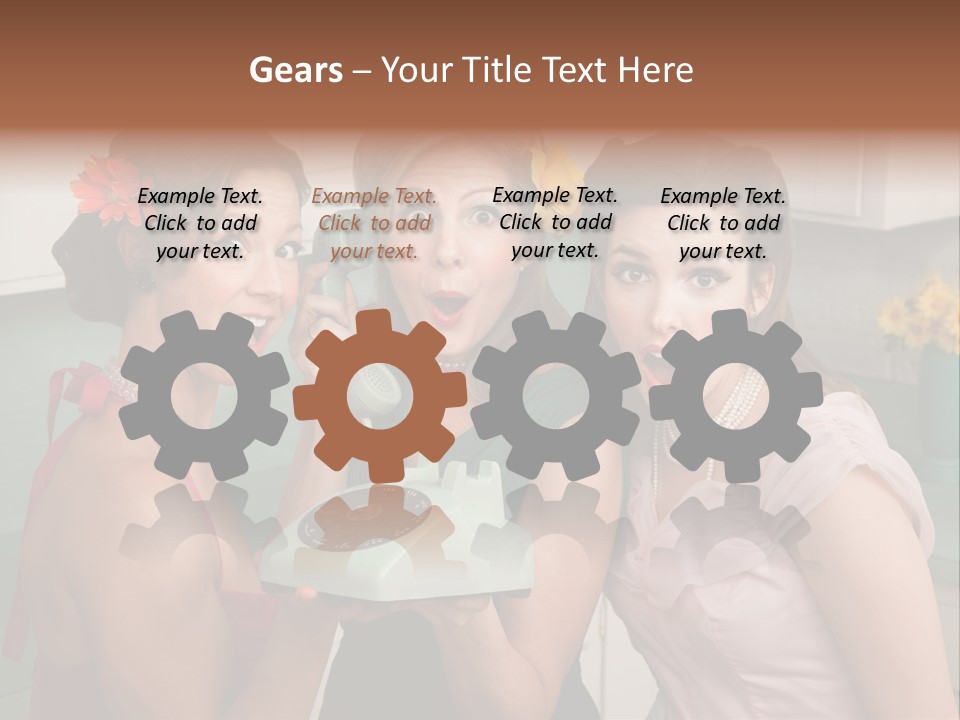 Retro Housewife Surprise PowerPoint Template