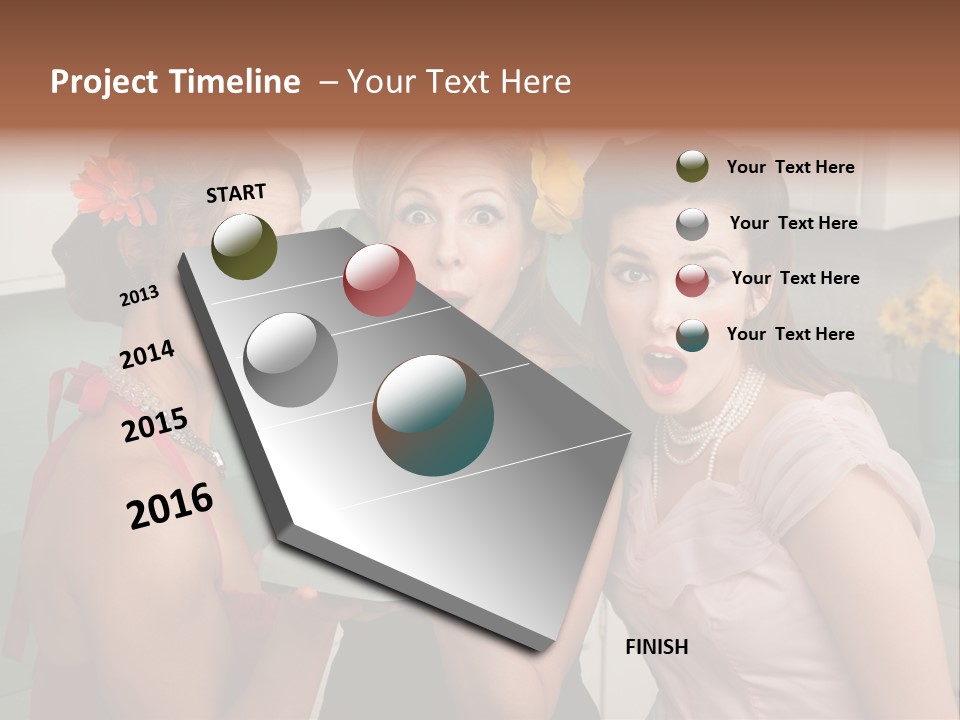 Retro Housewife Surprise PowerPoint Template