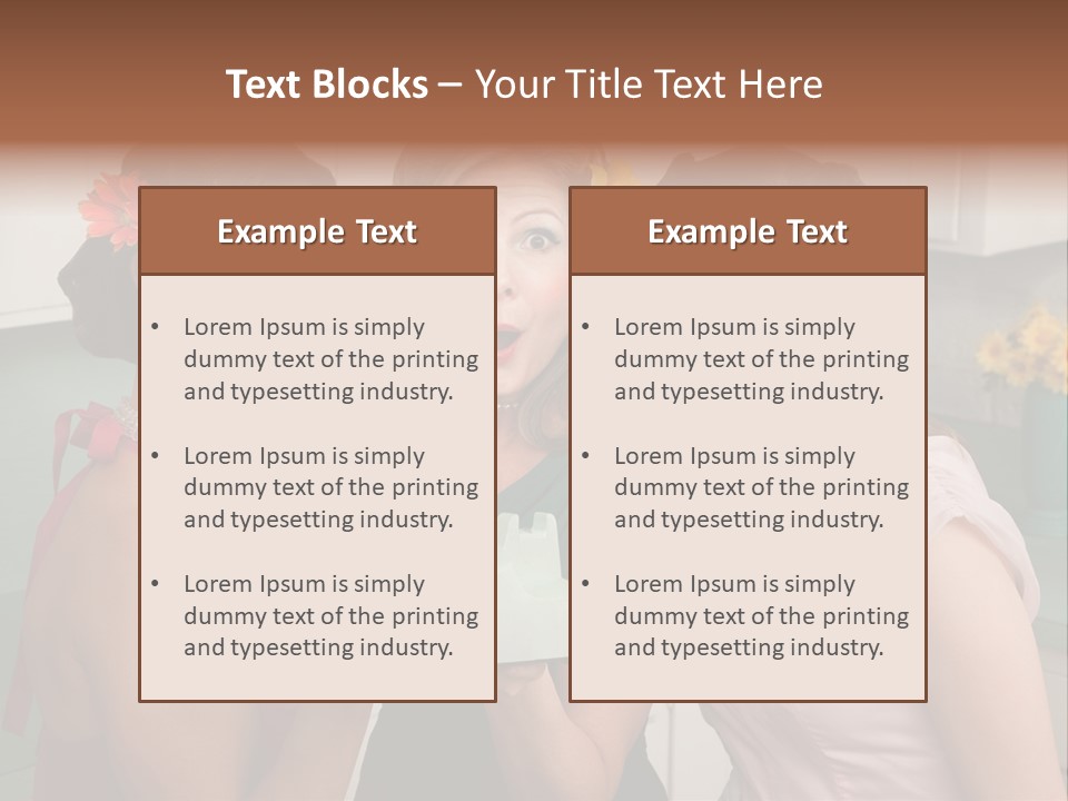 Retro Housewife Surprise PowerPoint Template