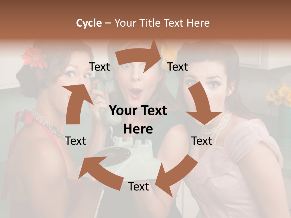 Retro Housewife Surprise PowerPoint Template