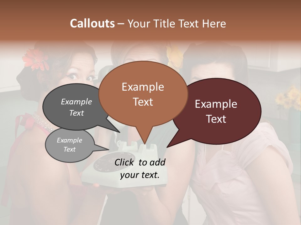 Retro Housewife Surprise PowerPoint Template