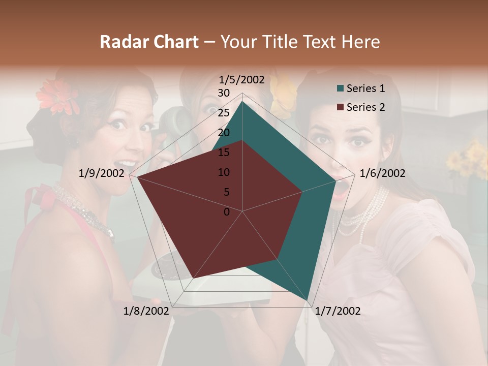 Retro Housewife Surprise PowerPoint Template