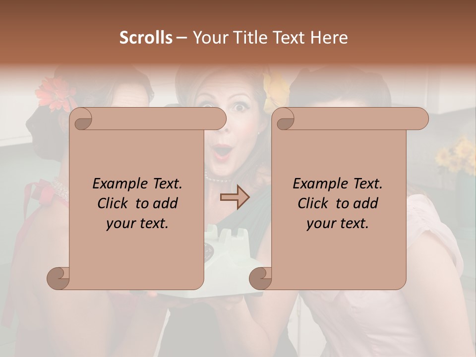Retro Housewife Surprise PowerPoint Template