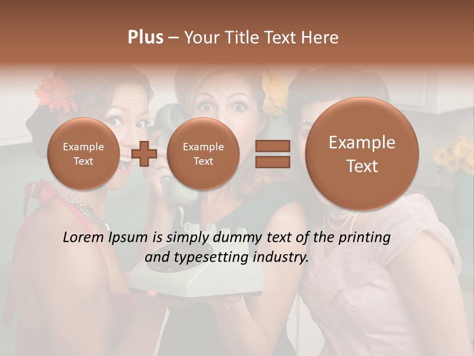 Retro Housewife Surprise PowerPoint Template