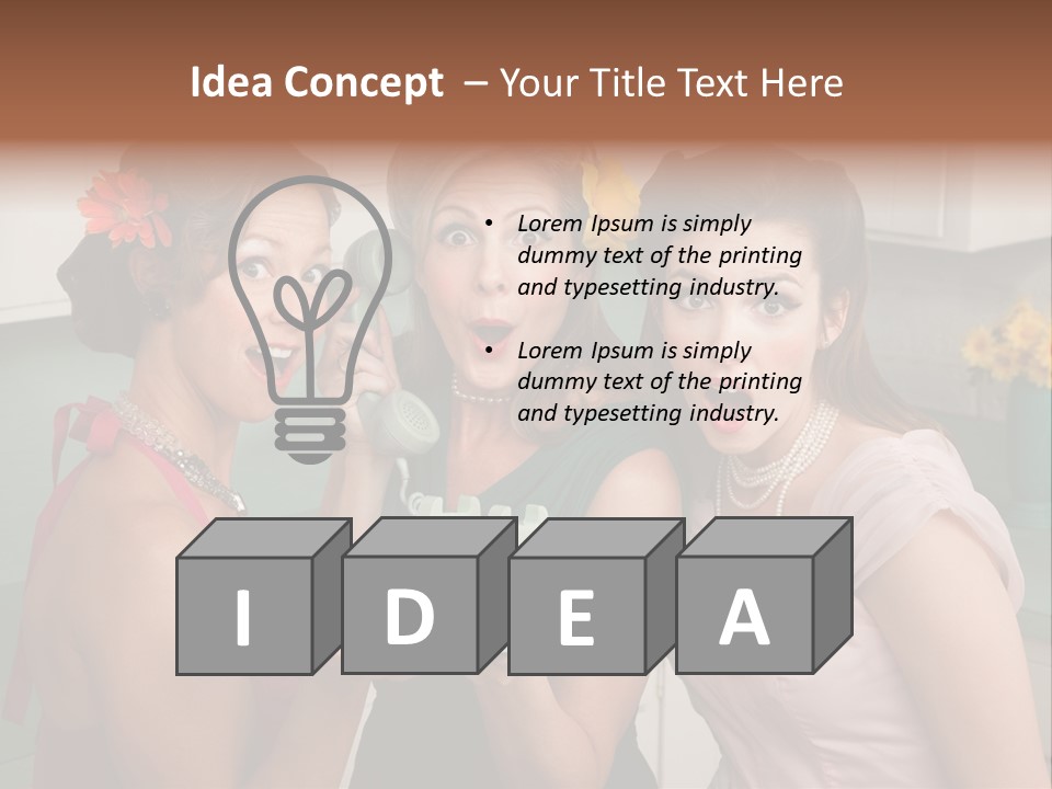 Retro Housewife Surprise PowerPoint Template