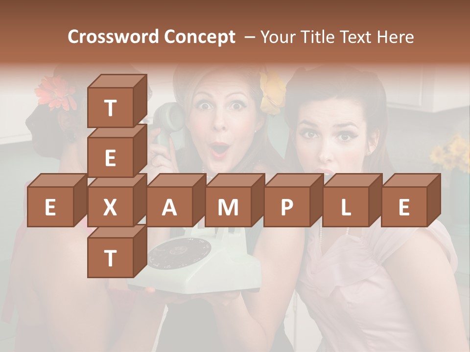 Retro Housewife Surprise PowerPoint Template