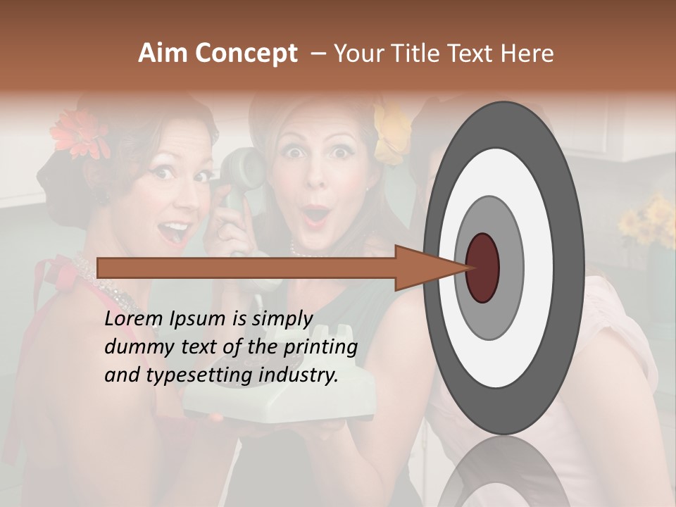 Retro Housewife Surprise PowerPoint Template