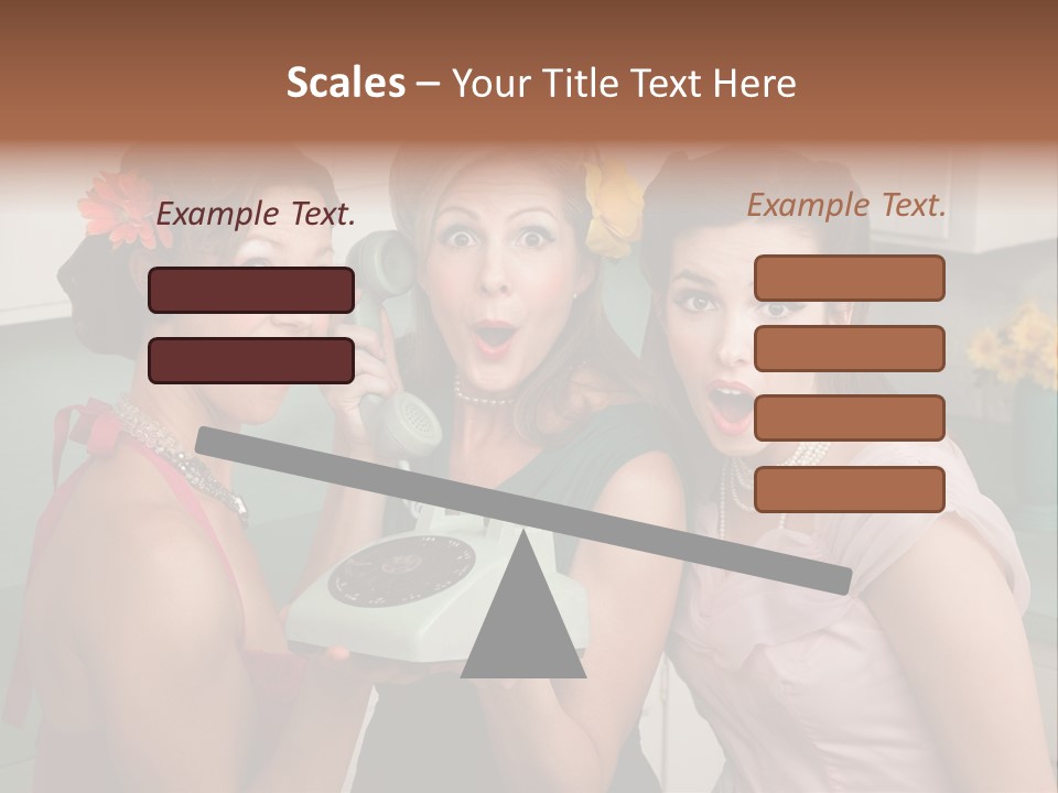 Retro Housewife Surprise PowerPoint Template