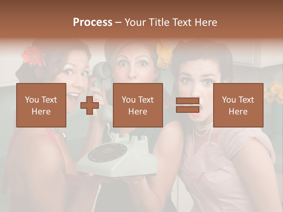 Retro Housewife Surprise PowerPoint Template