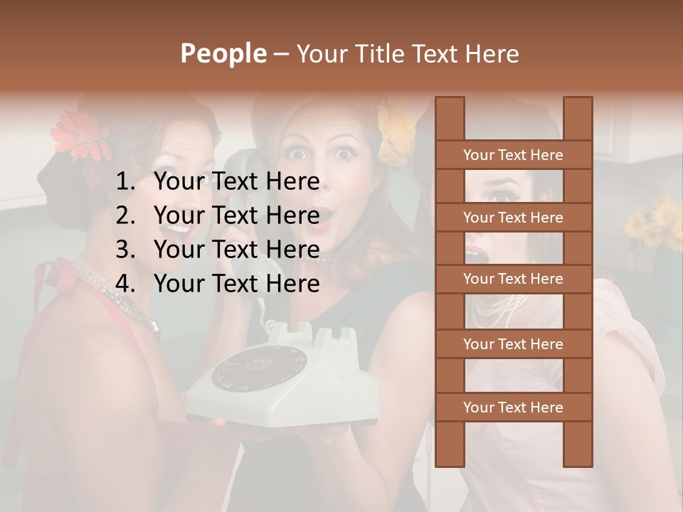 Retro Housewife Surprise PowerPoint Template