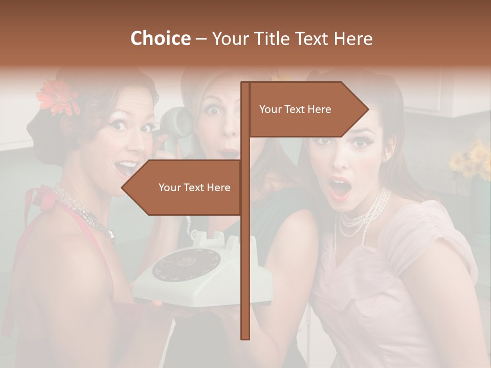 Retro Housewife Surprise PowerPoint Template