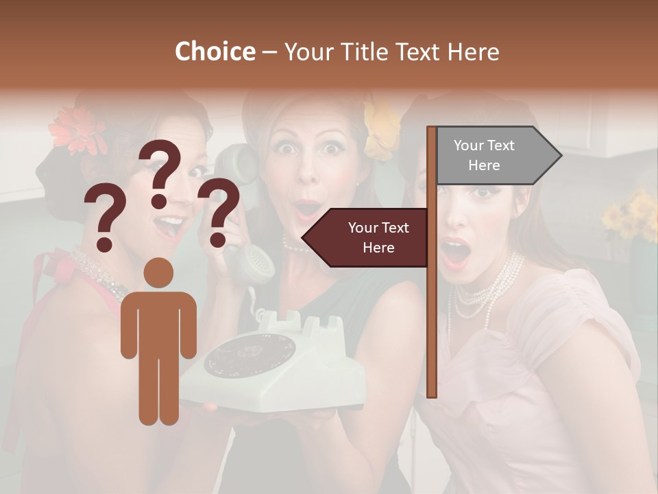 Retro Housewife Surprise PowerPoint Template