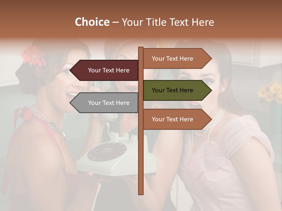 Retro Housewife Surprise PowerPoint Template