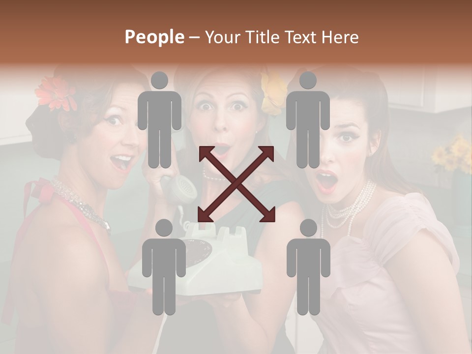 Retro Housewife Surprise PowerPoint Template