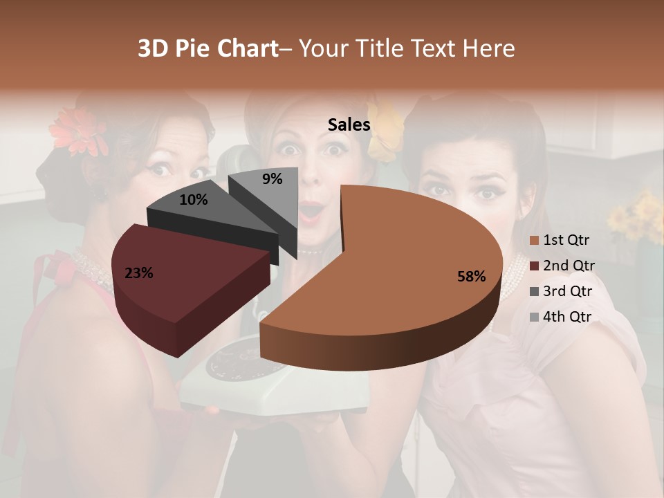 Retro Housewife Surprise PowerPoint Template