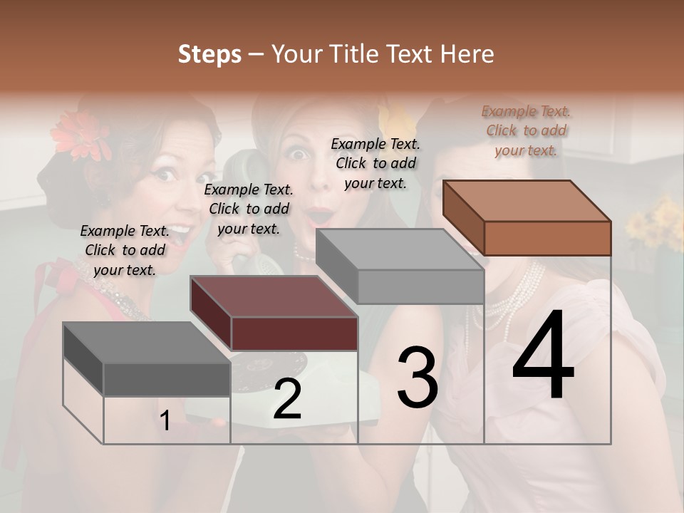 Retro Housewife Surprise PowerPoint Template