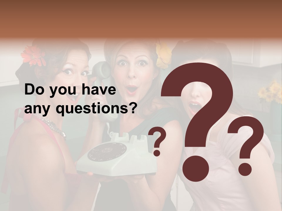 Retro Housewife Surprise PowerPoint Template