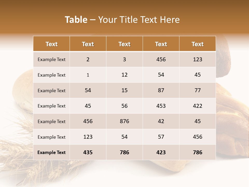 Brown Horizontal Breakfast PowerPoint Template