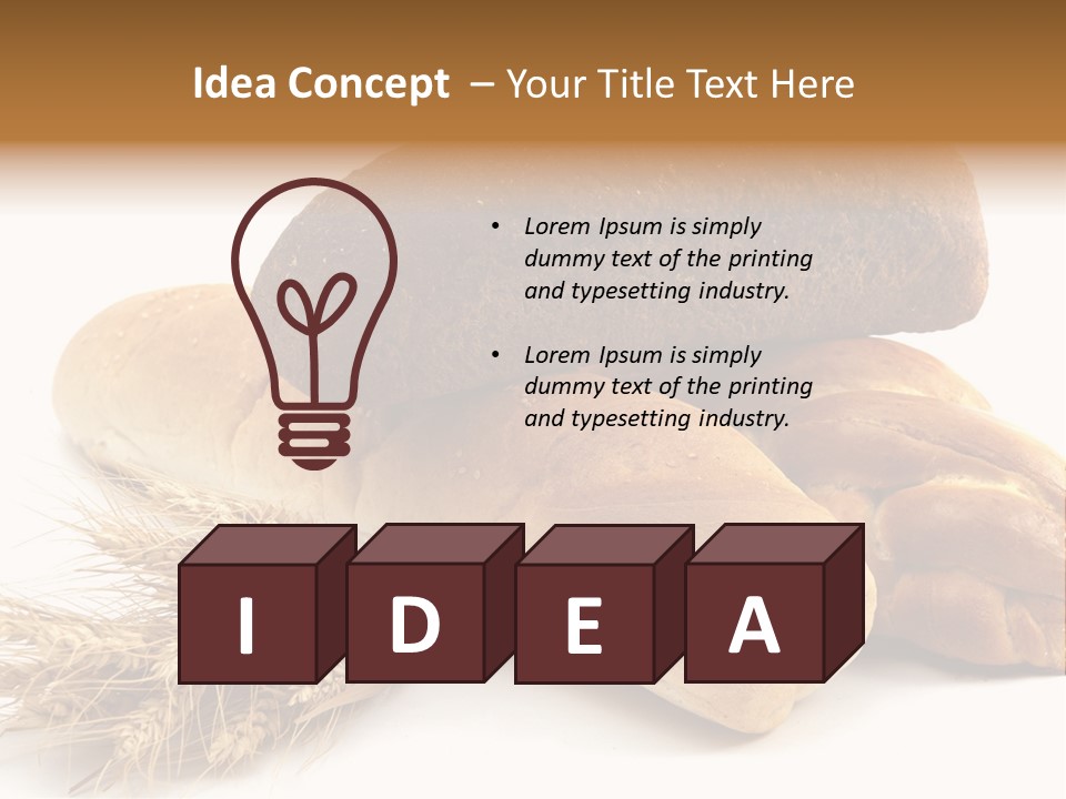 Brown Horizontal Breakfast PowerPoint Template