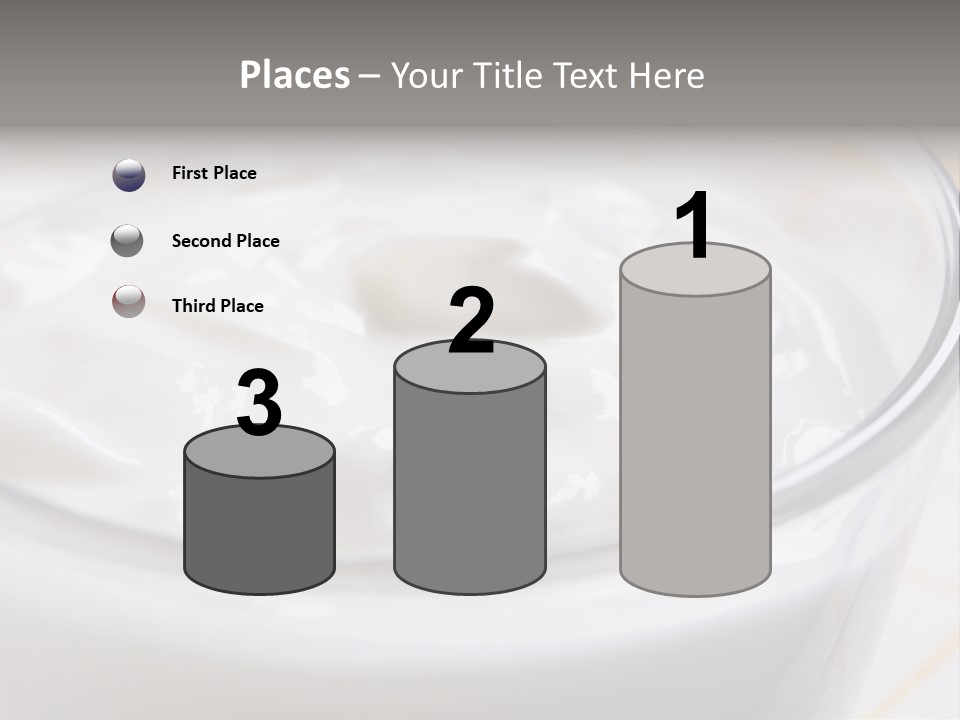 A Glass Of Yogurt With A Spoon In It PowerPoint Template