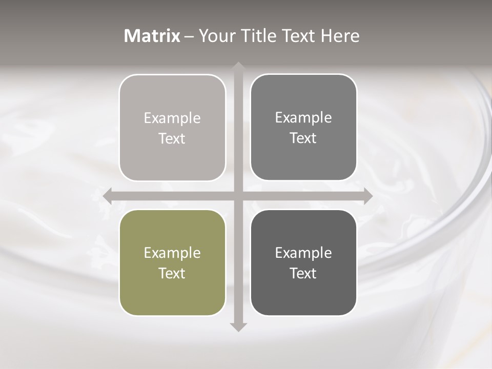 A Glass Of Yogurt With A Spoon In It PowerPoint Template