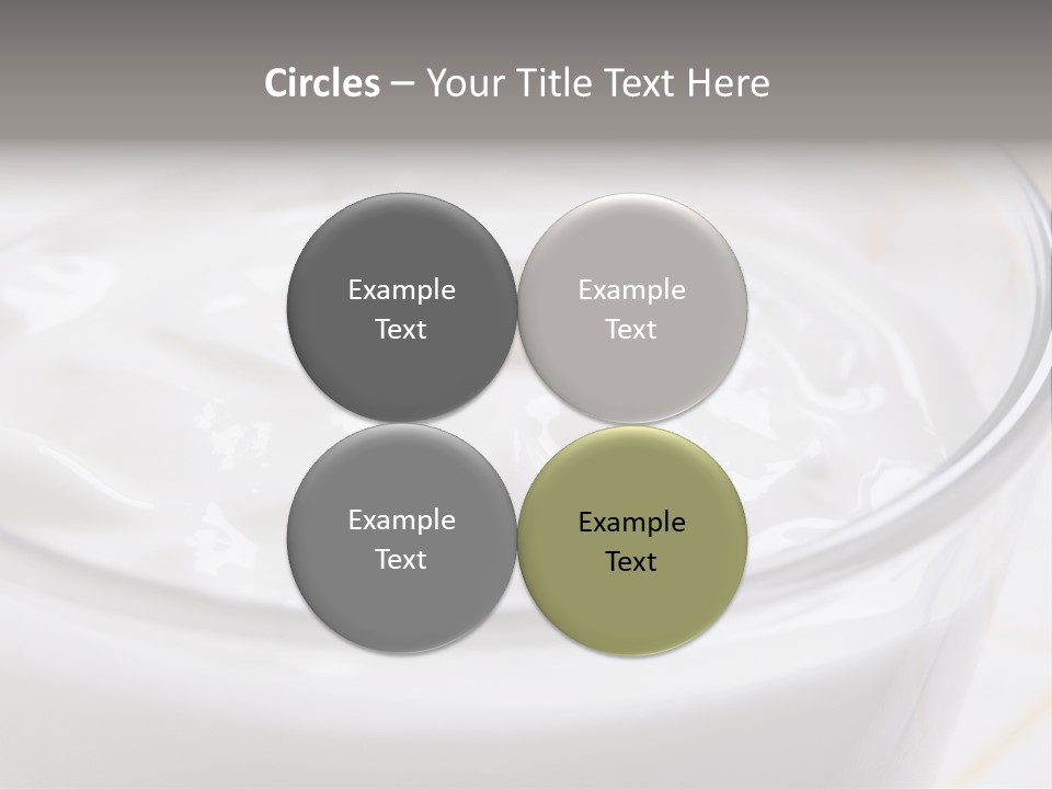 A Glass Of Yogurt With A Spoon In It PowerPoint Template