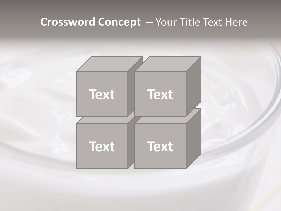 A Glass Of Yogurt With A Spoon In It PowerPoint Template